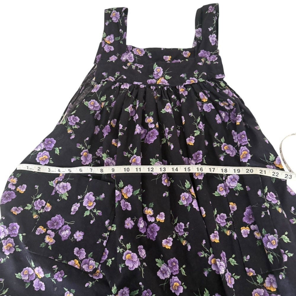 Handmade floral cottagecore mini dress or apron style - Picture 9 of 12